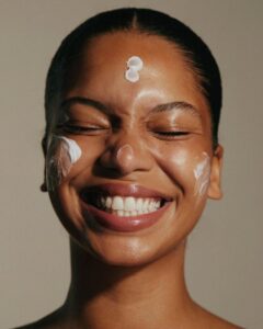 Skincare model