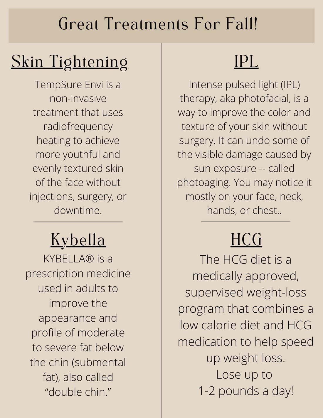 Fall-Treatments Fall Treatments
